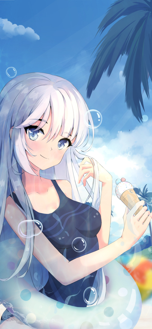 微信壁紙海邊少女