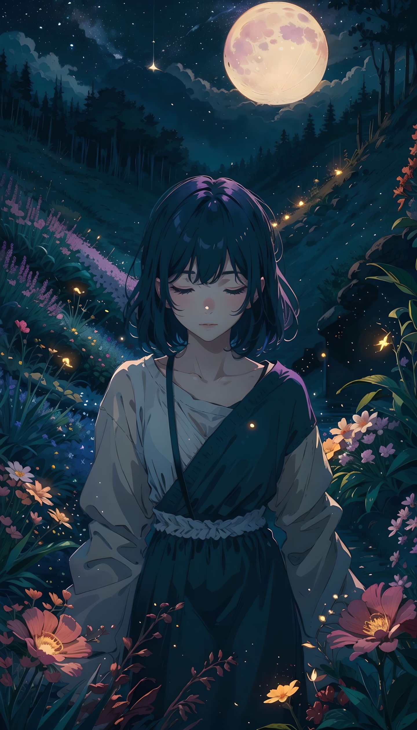夜晚的月亮