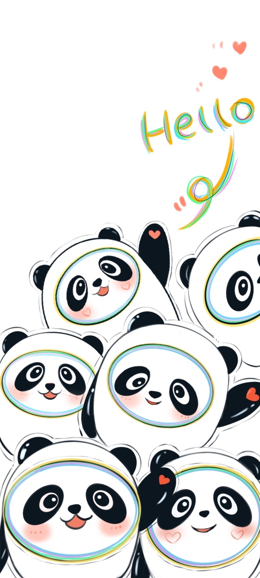 手機壁紙高清冬奧吉祥物冰墩墩壁紙，買不到就自己畫吧