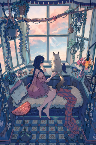 梦幻猫与少女