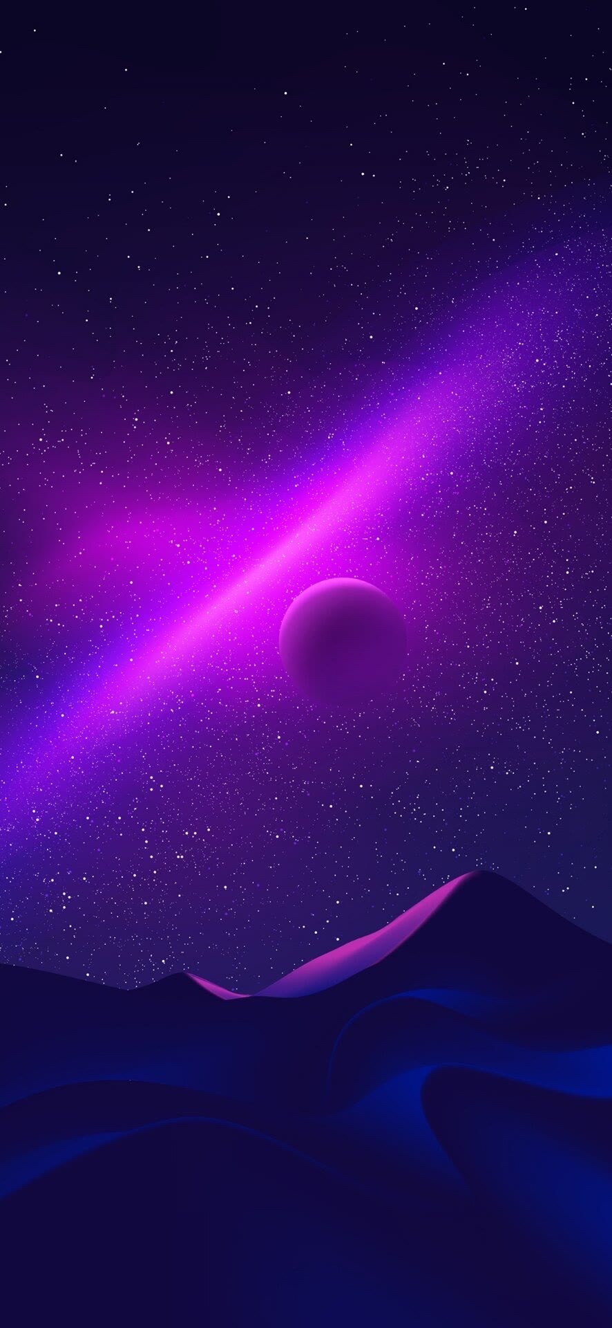 唯美的紫色星空