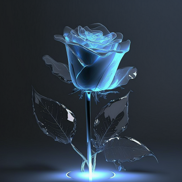 水晶藍玫瑰