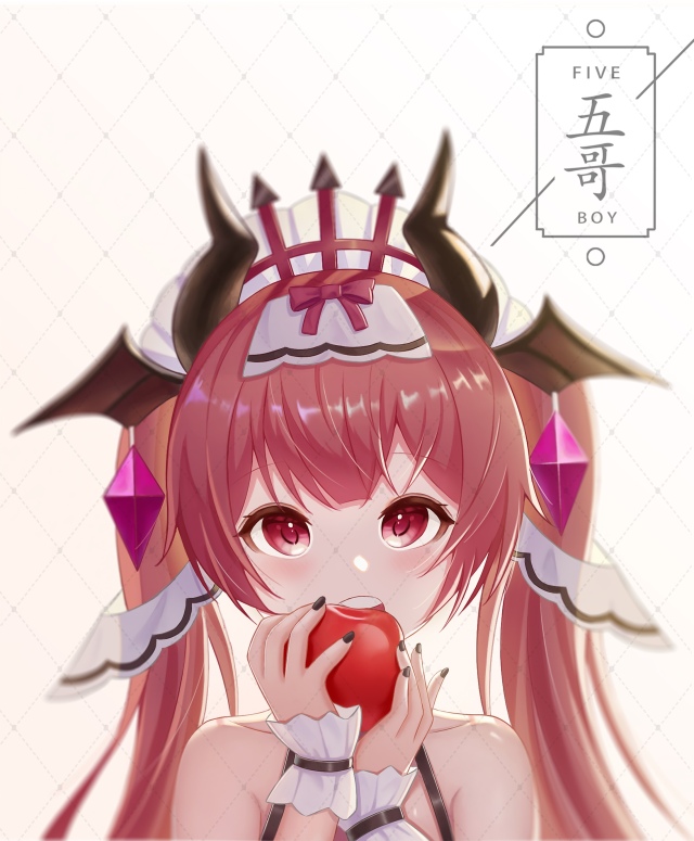 微信壁紙吃蘋果