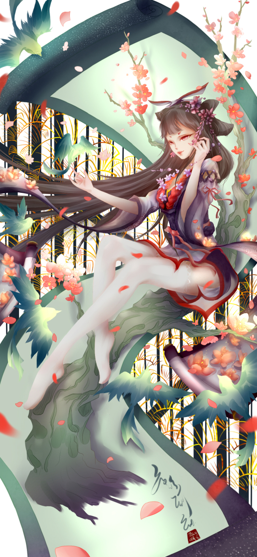 唯美花鸟微信背景壁纸