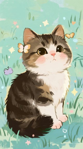 可爱手绘猫 2