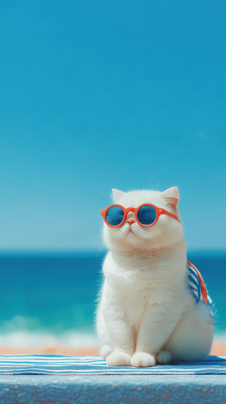 戴眼镜的小猫咪