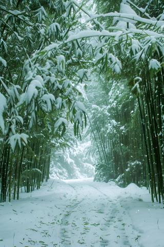 雪后竹林