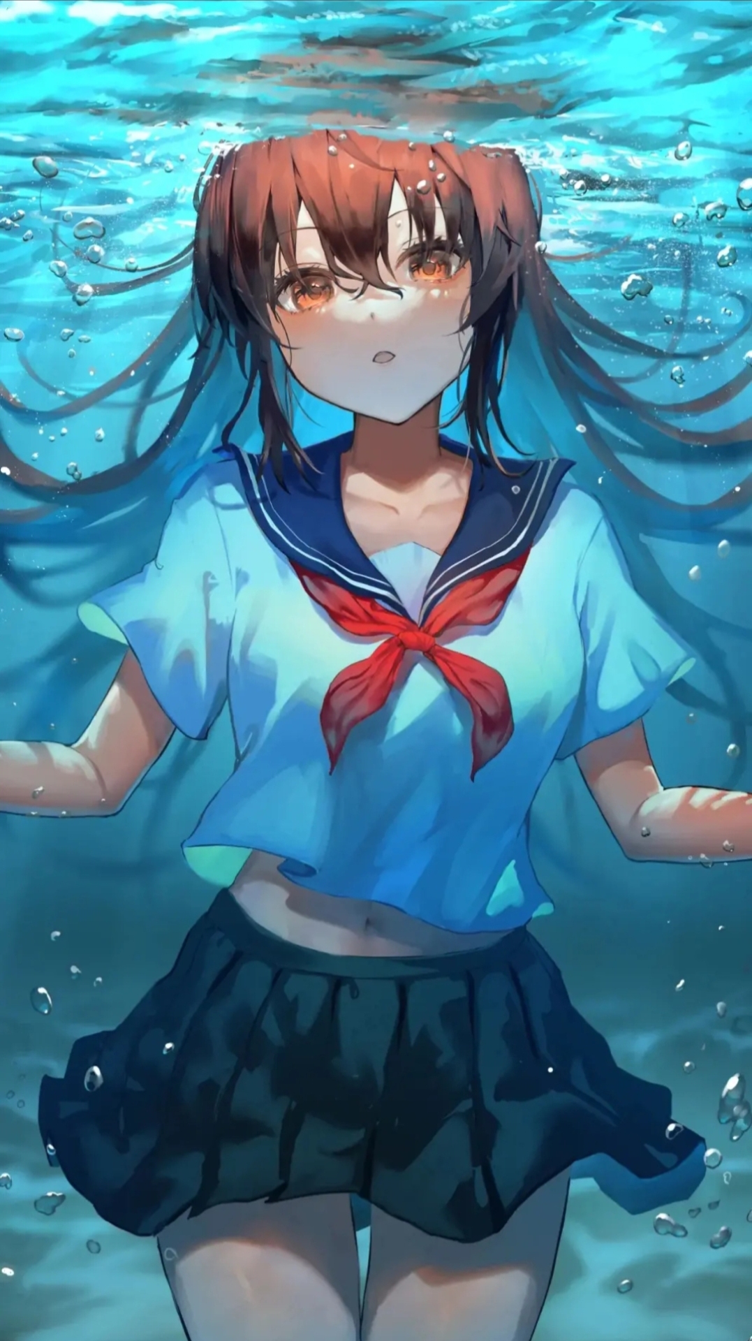 微信聊天背景超清海之女孩