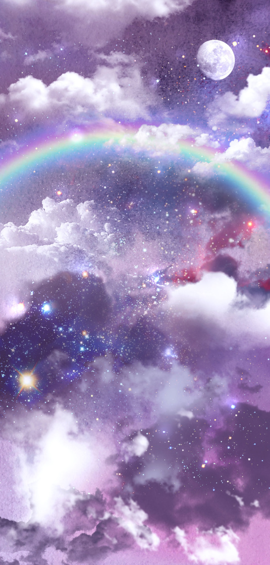 彩虹星月微信壁纸图