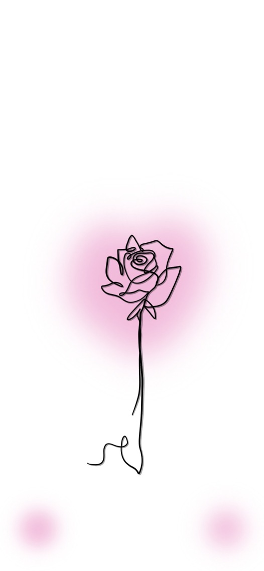 极简线条玫瑰花手机壁纸