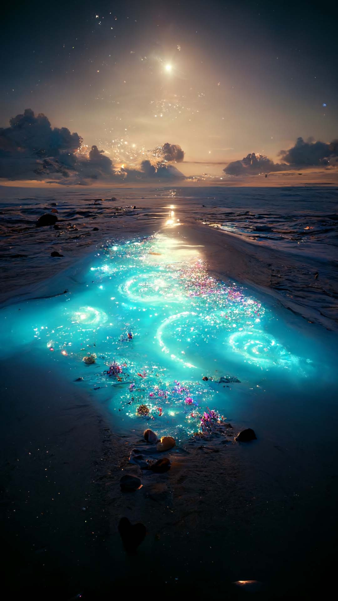 日落海滩