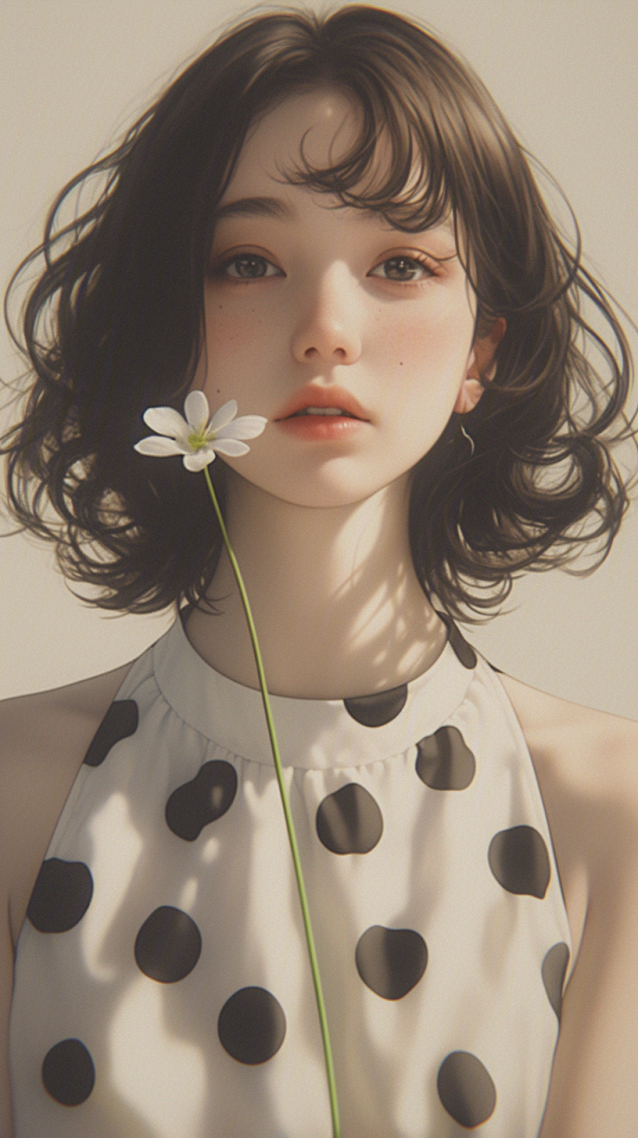 气质鲜花美女