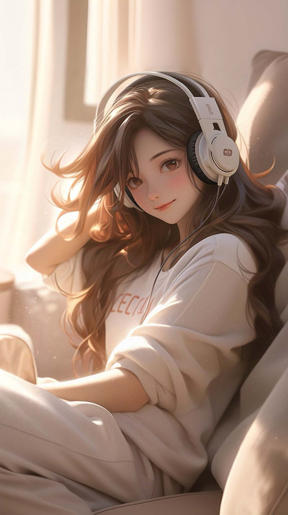 非常陽光可愛的動漫女孩