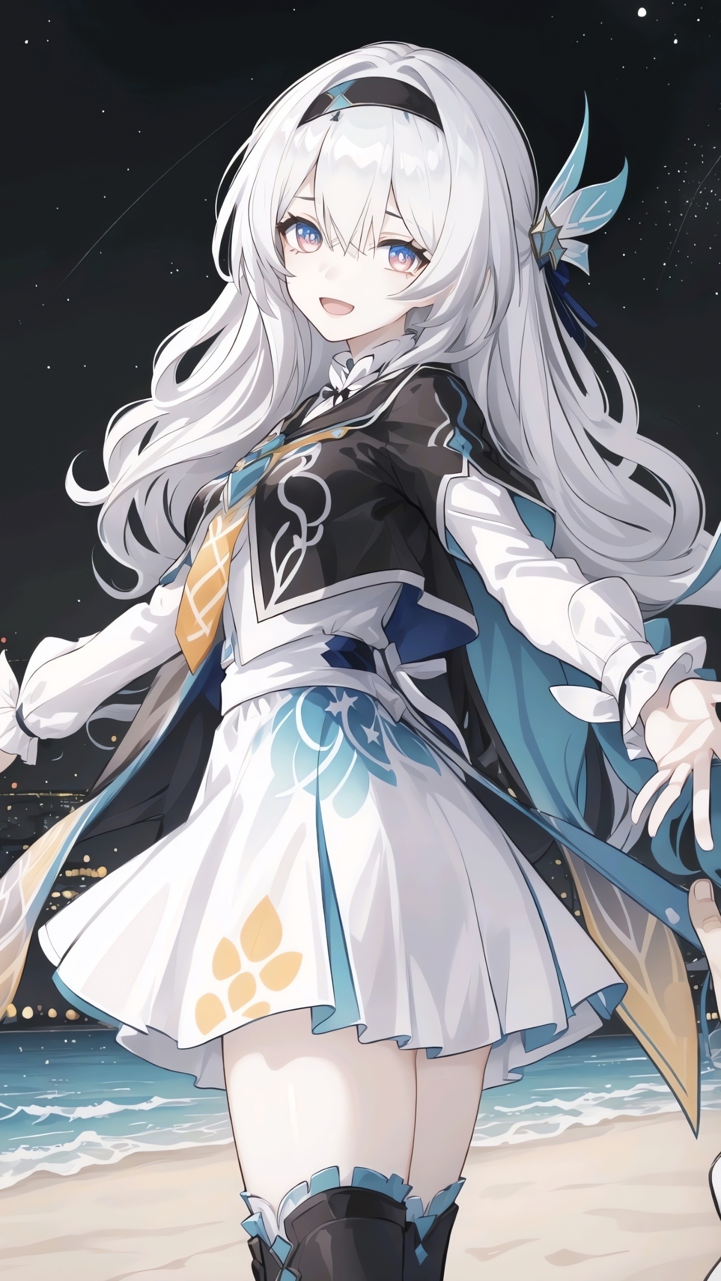 白髮元氣少女