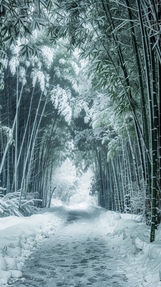 雪后竹林