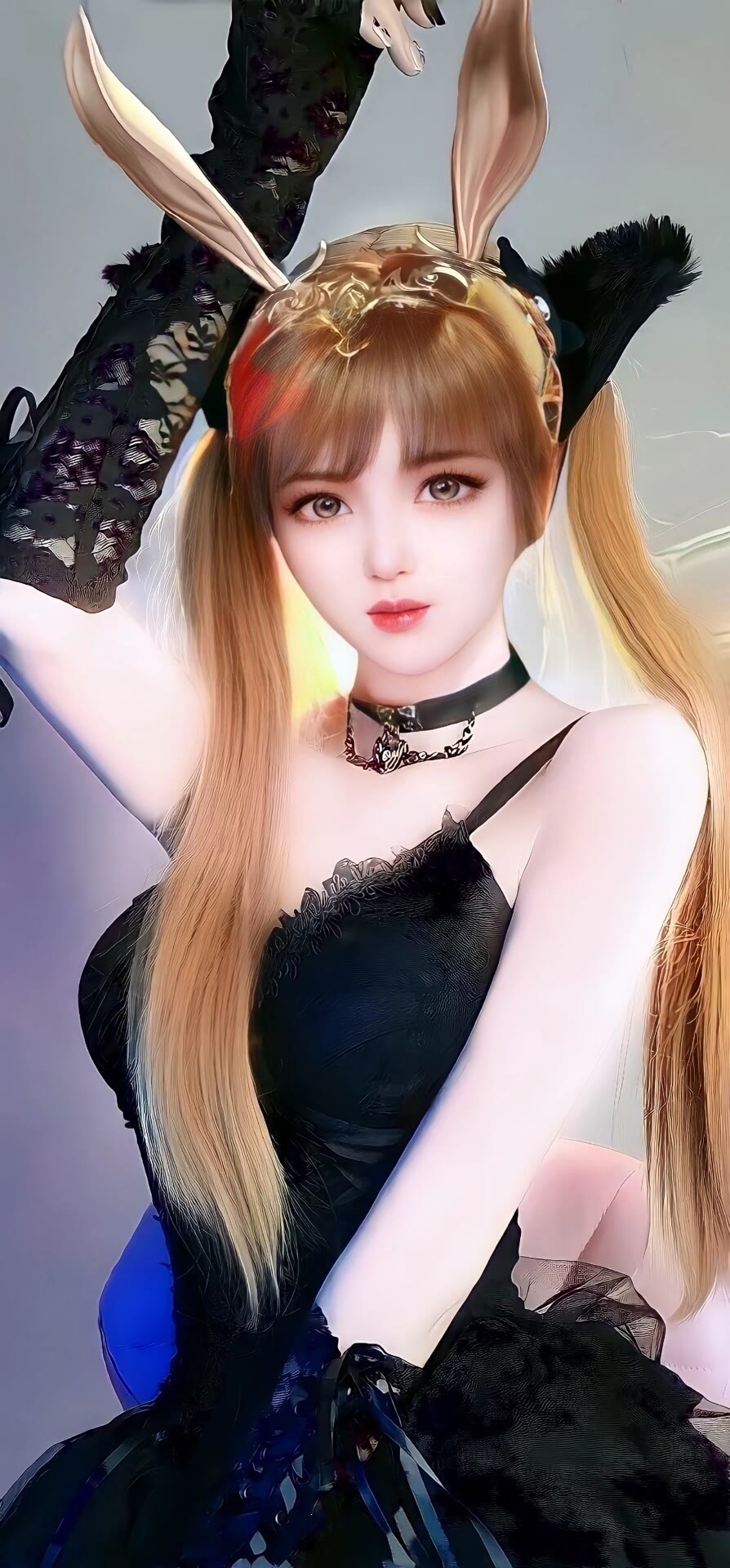 性感的雙馬尾女孩
