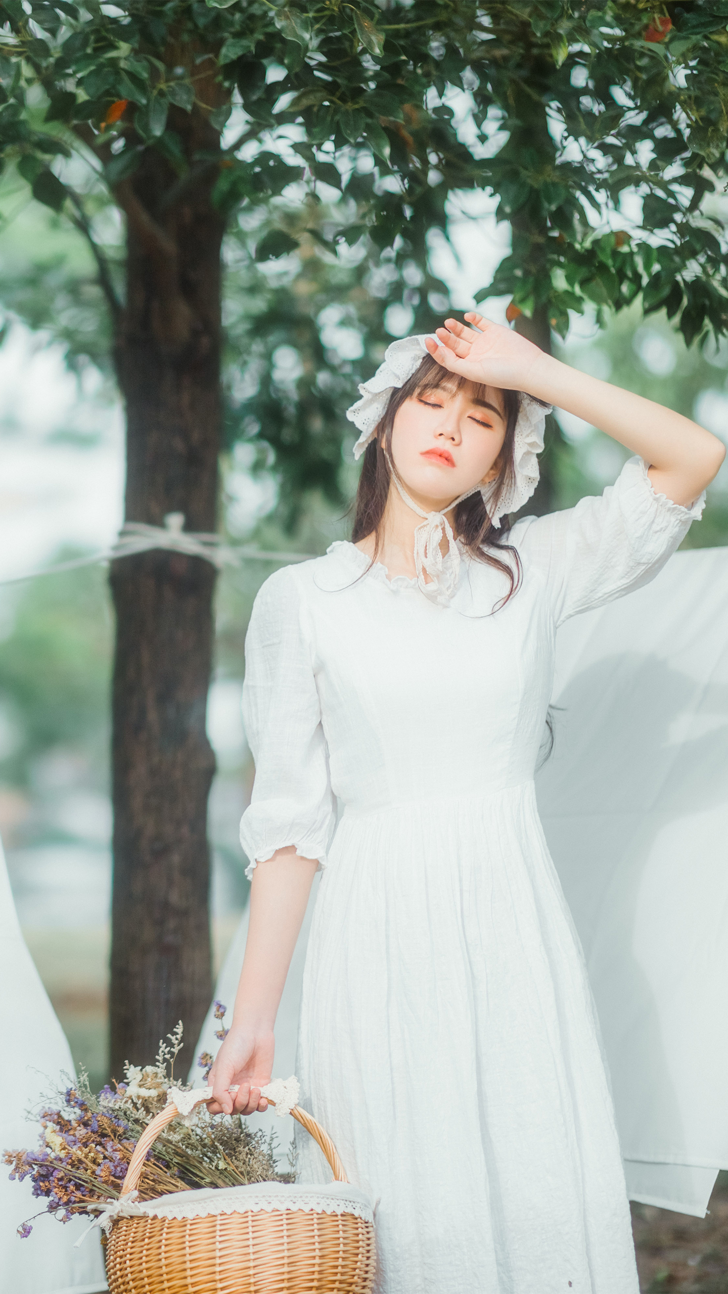 ~法式田園女孩 唯美 (1)微信背景圖片大全