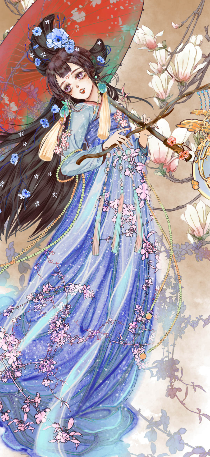 撐傘的少女