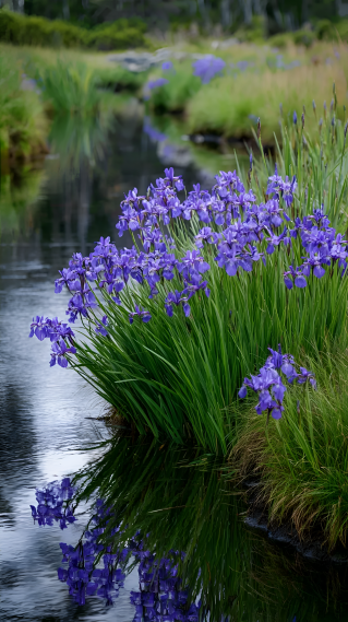 河畔鸢尾花