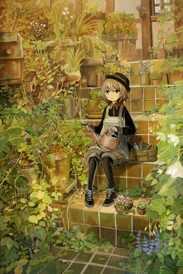 微信主页背景园丁女孩