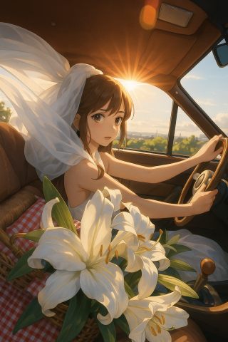 少女与汽车