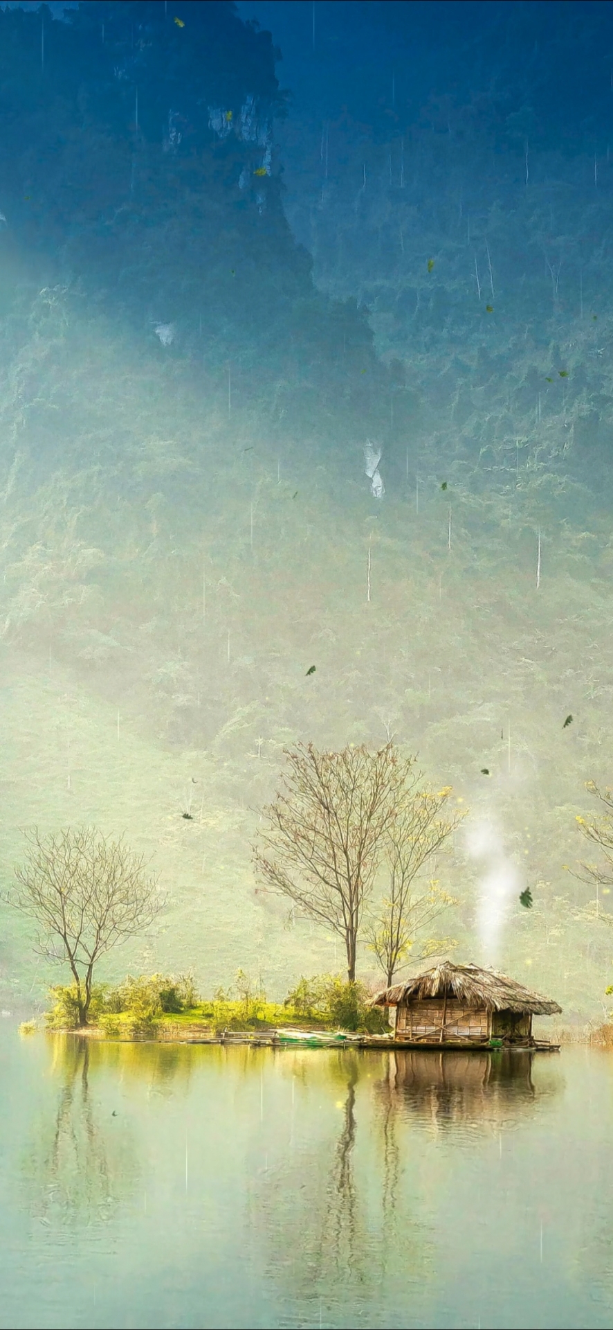 好看的微信聊天背景圖煙雨江南