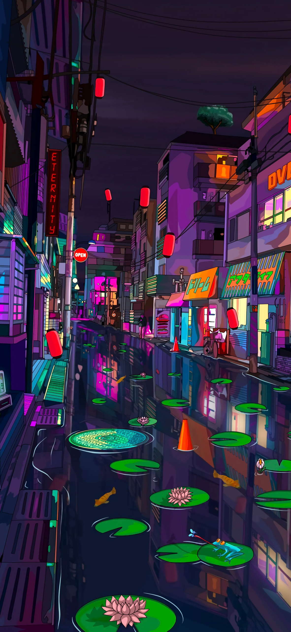 聊天背景圖漫畫街道
