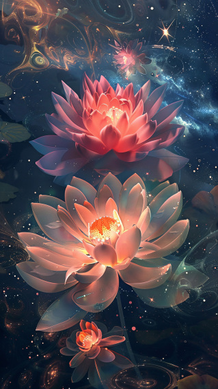 静谧花语-荷塘魅影