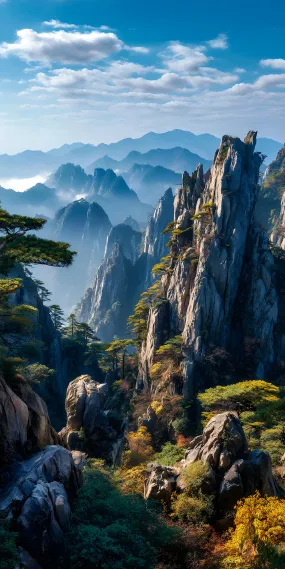 奇山耸翠，云海生烟