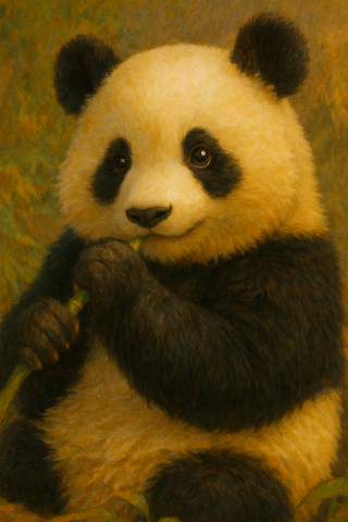 熊猫吃竹子