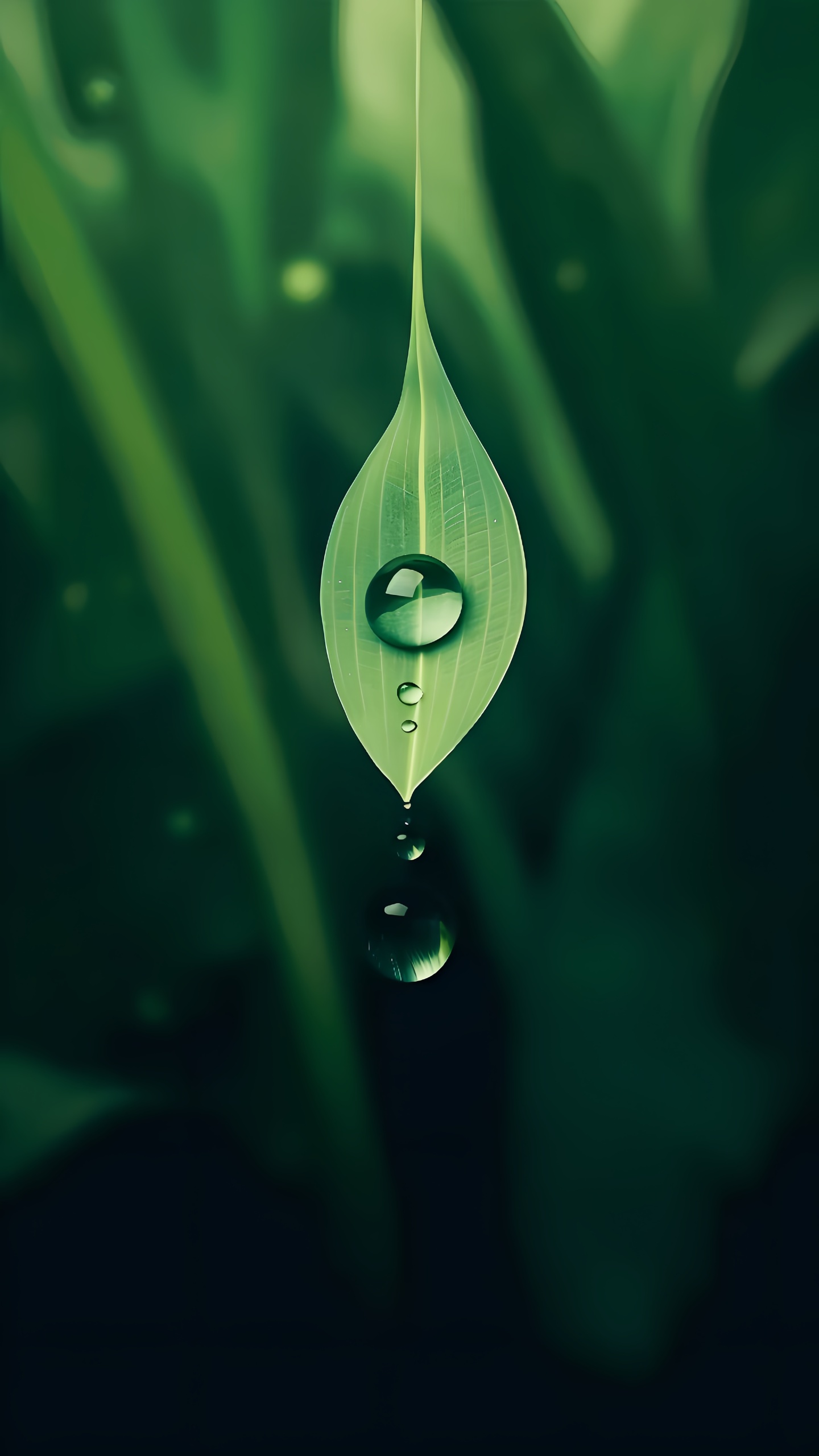 一葉露珠