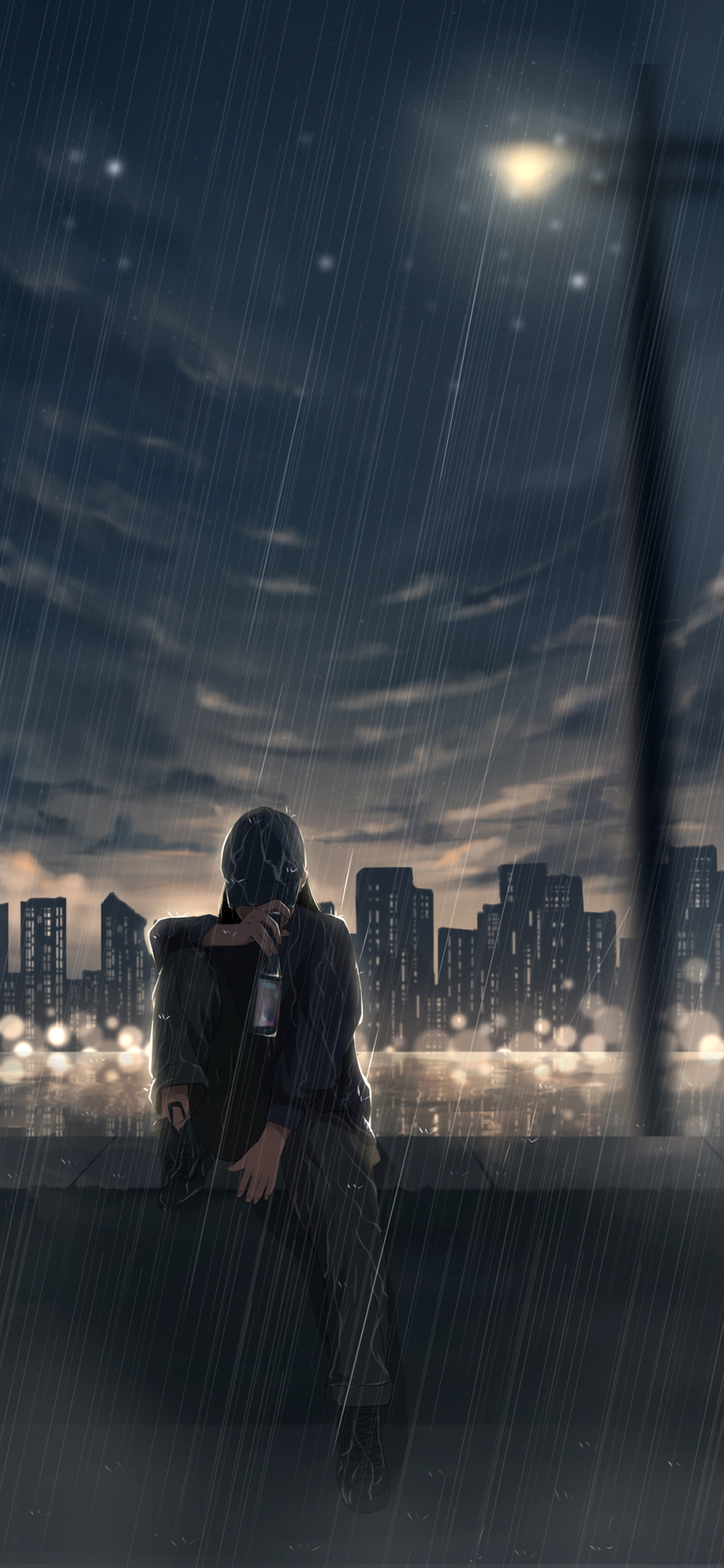雨日江邊