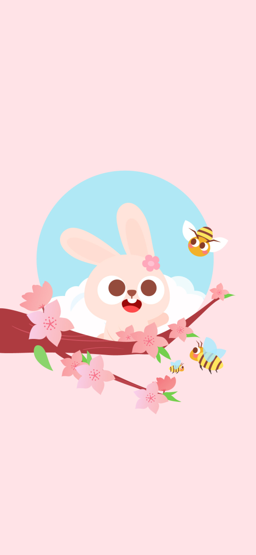 春天粉色花季