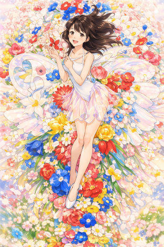 花与唯美少女