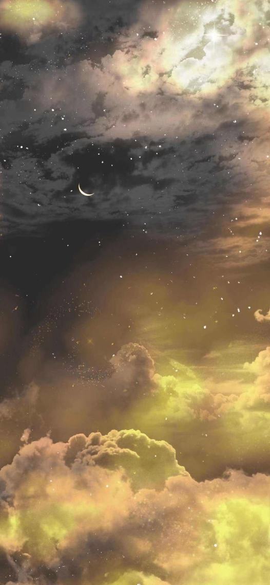 手機屏幕圖片壁紙金色星空