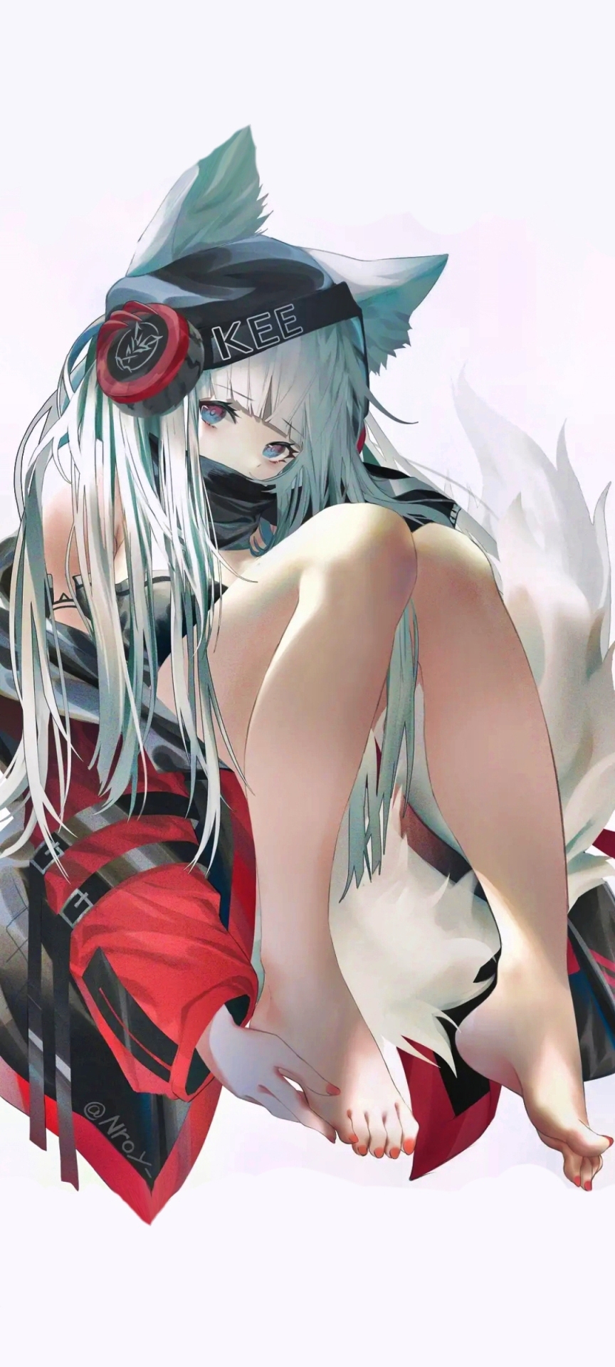 狐狸少女微信聊天背景超清