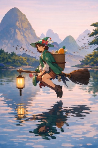 魔法扫帚少女