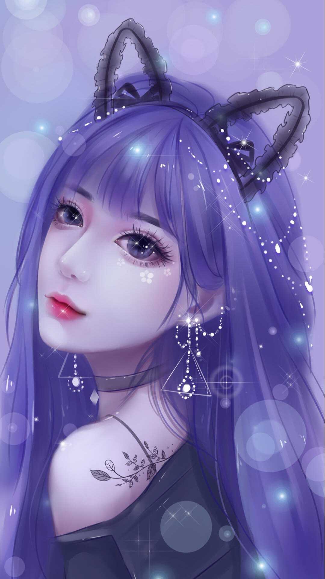 動漫小姐姐微信背景牆圖片