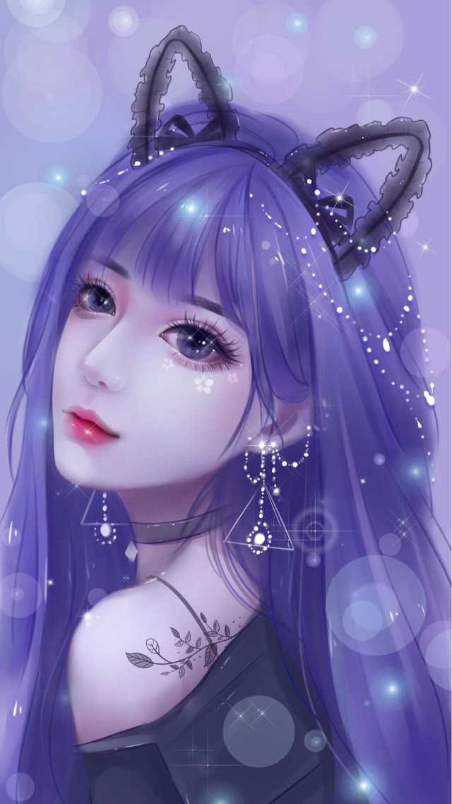 动漫小姐姐微信背景墙图片