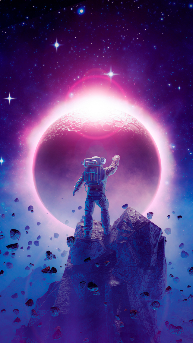 微信背景牆壁紙【外星人炫彩圓環 科幻】