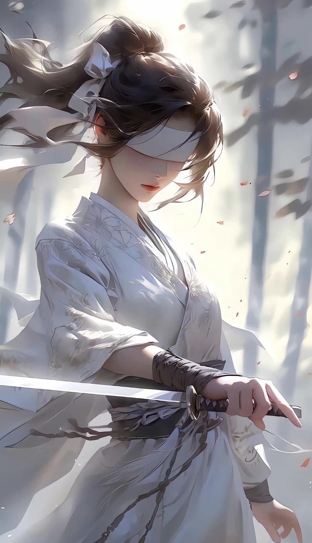 蒙眼高冷少女