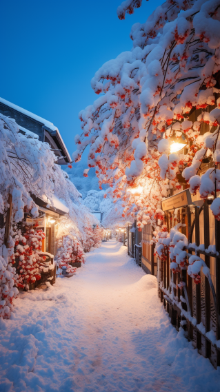 雪夜美景