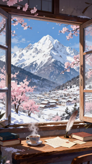 暖窗樱雪