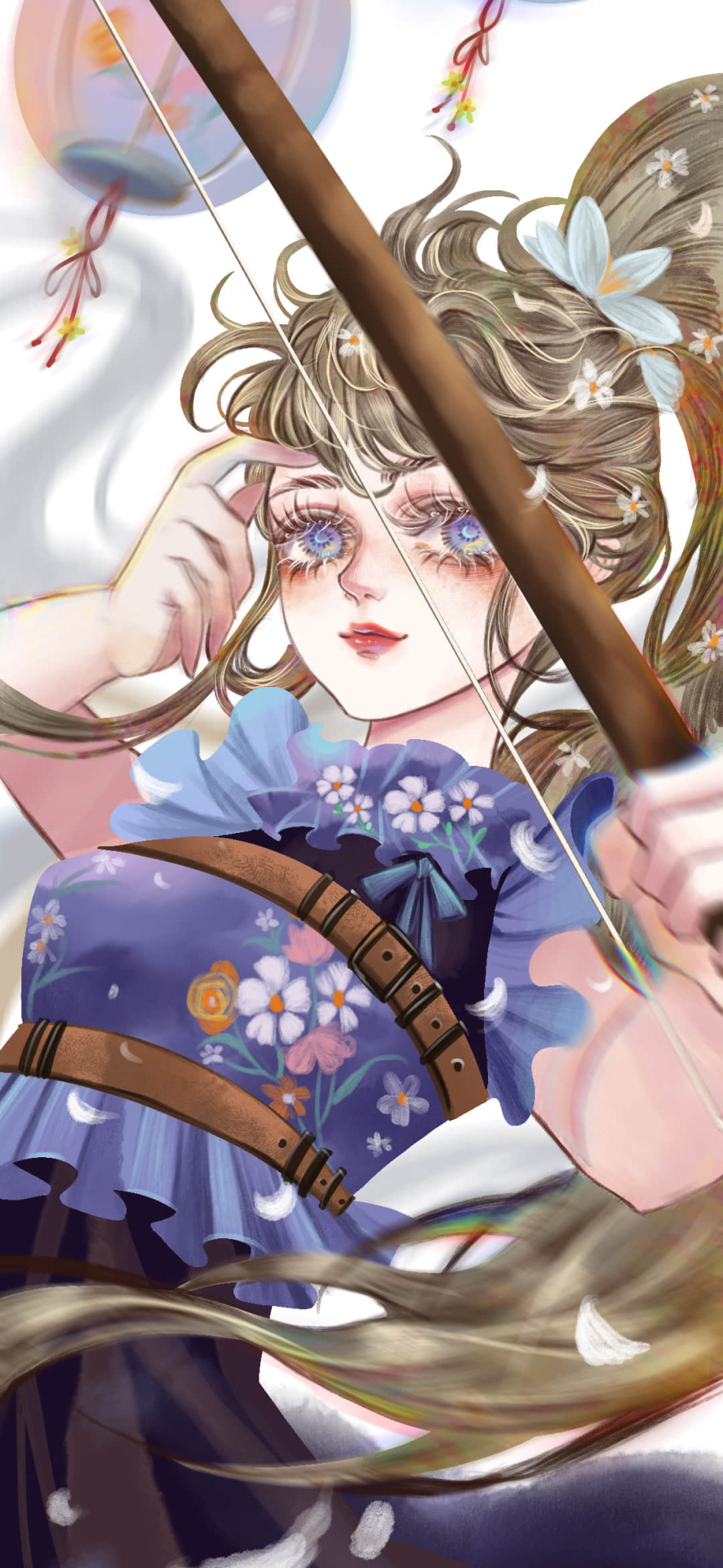 微信封面背景圖射箭少女