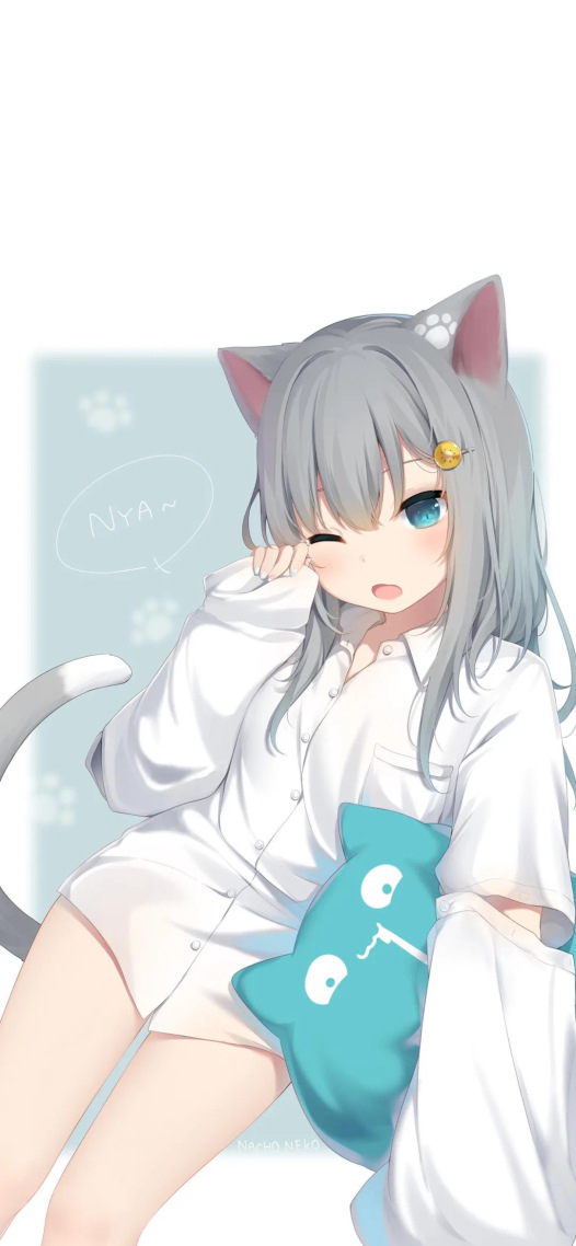 微信運動背景圖片白色襯衣的二次元少女