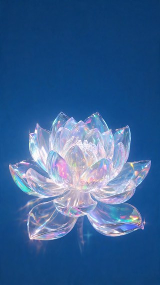 玻璃莲花·深海幽蓝