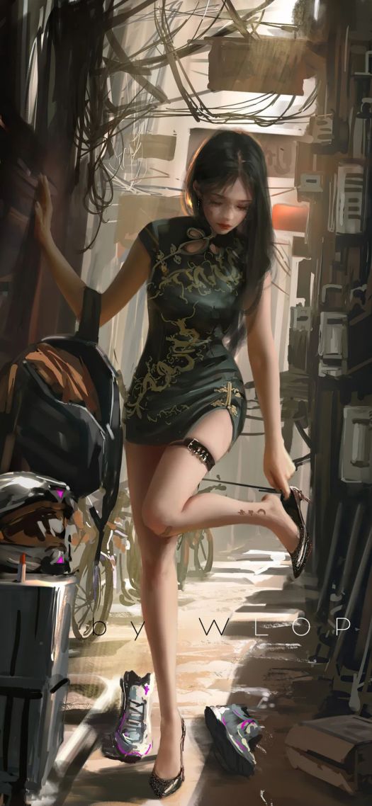 手机背景图片旗袍冰公主