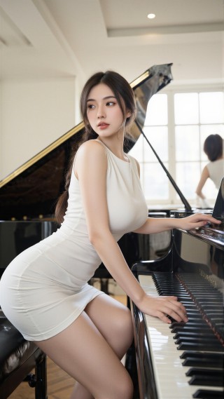 钢琴美女