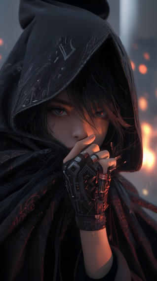 酷酷的歌特暗黑系女孩