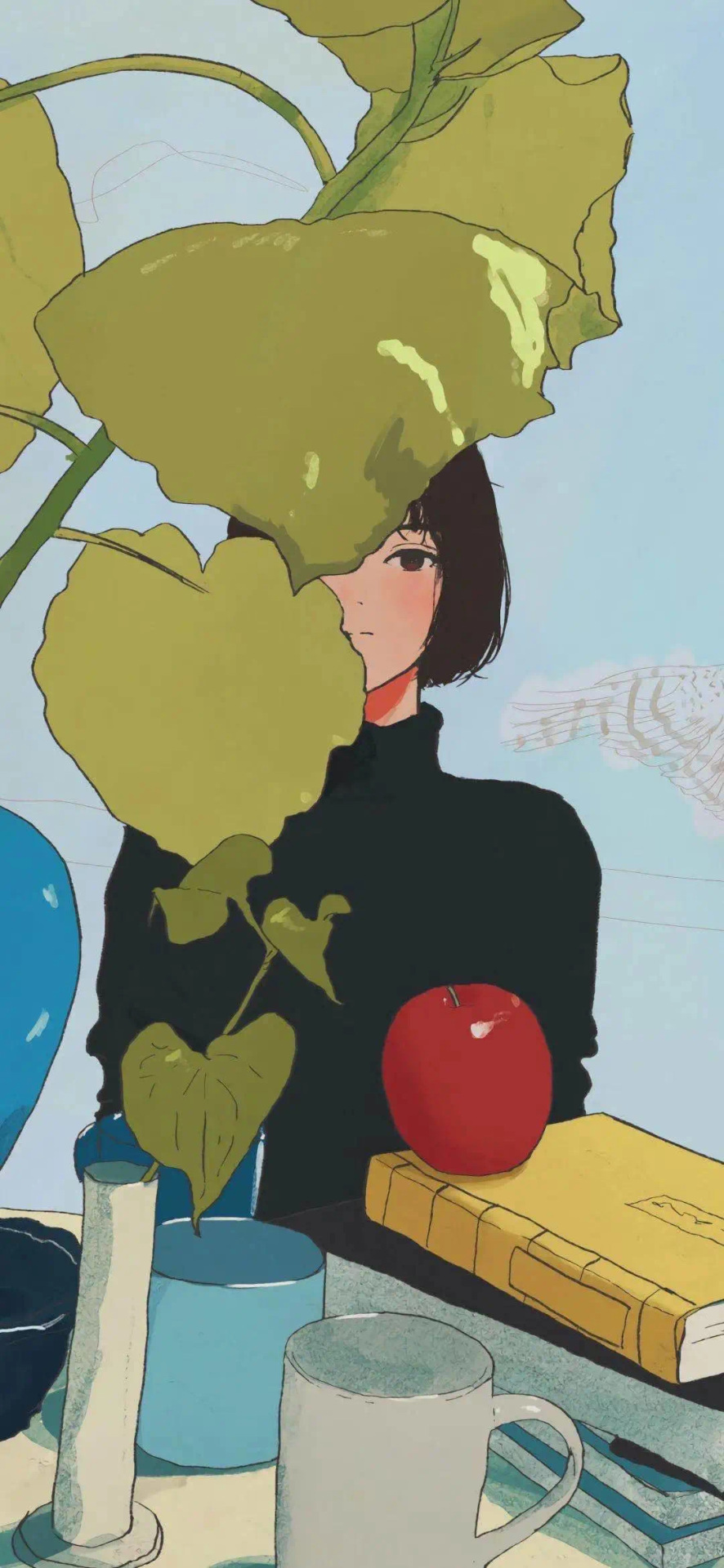 憂鬱女孩手機屏保壁紙